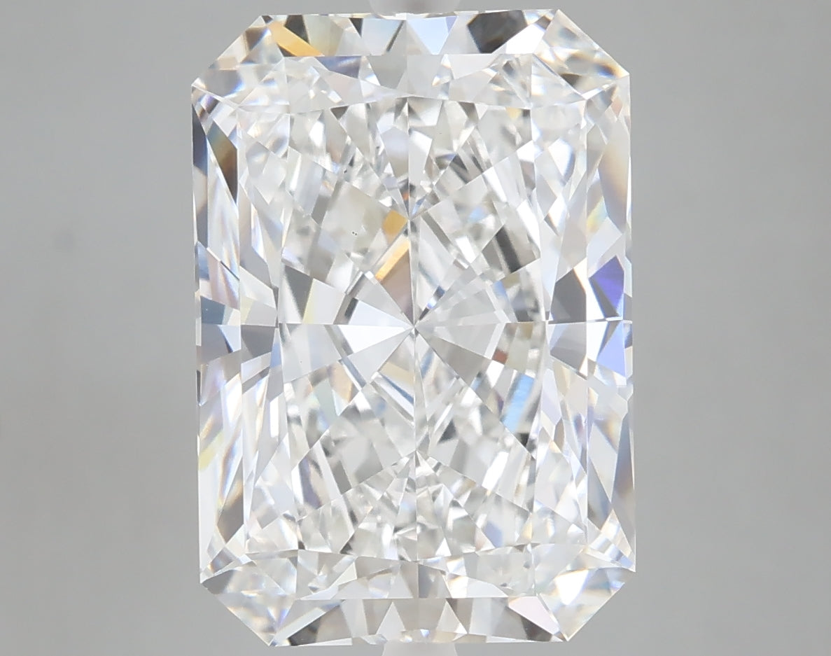 6.59 carat radiant lab grown diamond F color VS1 clarity