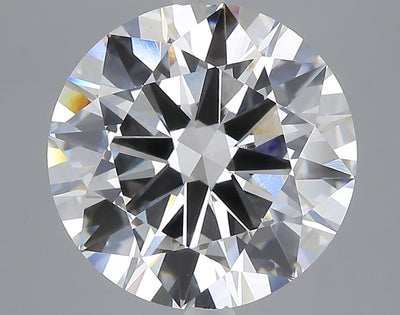 6.50 carat round lab grown diamond F color VVS2 clarity