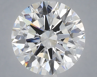 5.02 carat round lab grown diamond F color VVS2 clarity
