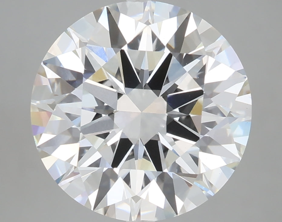 5.04 carat round lab grown diamond F color VVS2 clarity
