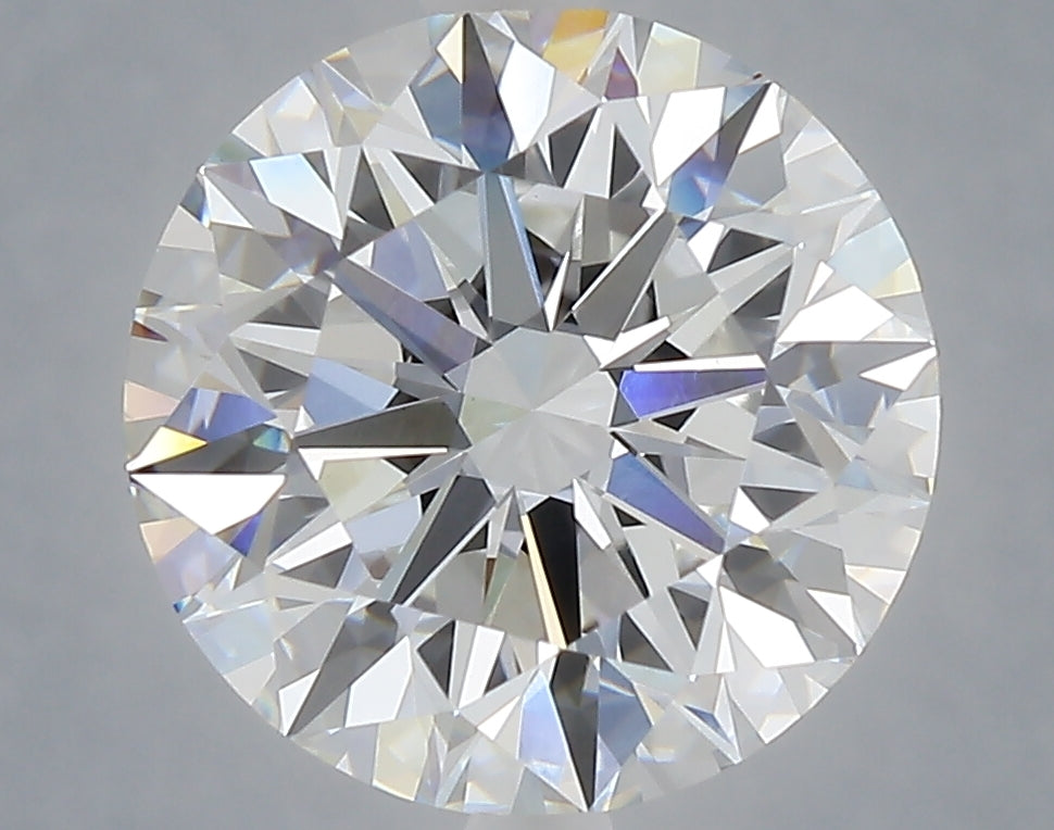 5.08 carat round lab grown diamond F color VVS2 clarity