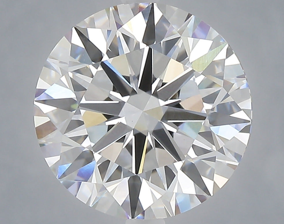 5.05 carat round lab grown diamond F color VVS2 clarity