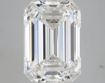 6.27 carat emerald lab grown diamond F color VVS2 clarity