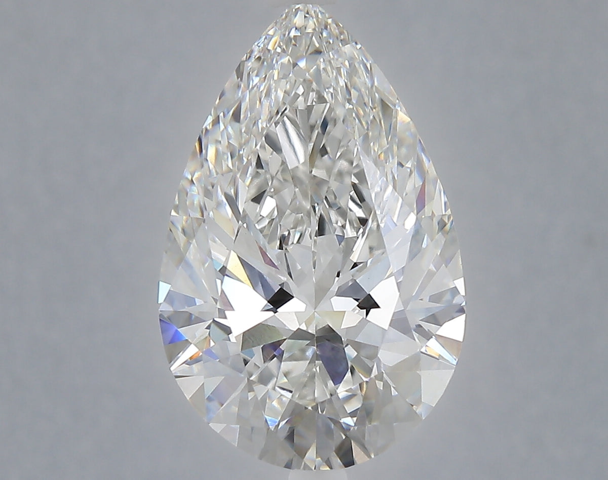 6.09 carat pear lab grown diamond F color VVS2 clarity