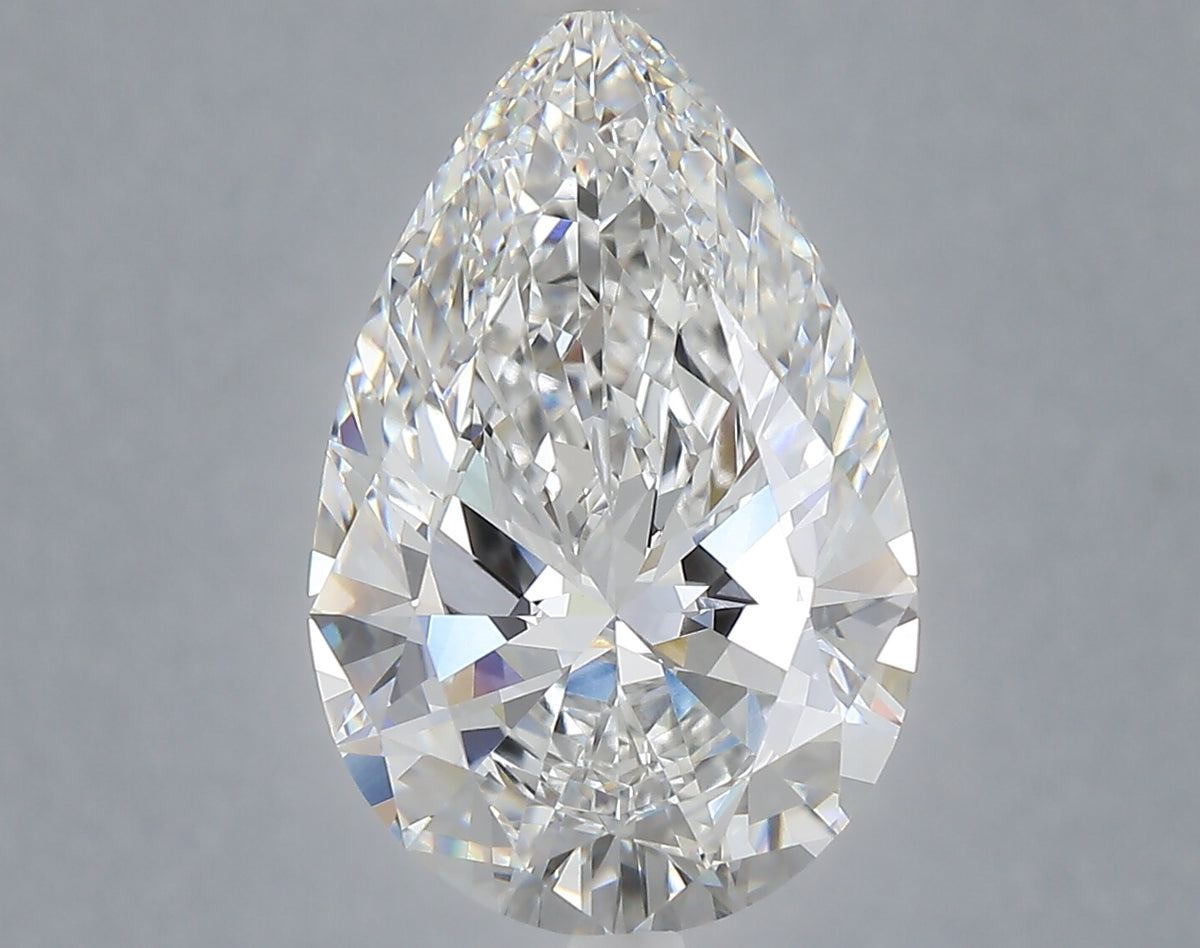 6.07 carat pear lab grown diamond E color VVS2 clarity