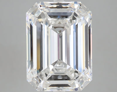 5.03 carat emerald lab grown diamond F color VVS2 clarity