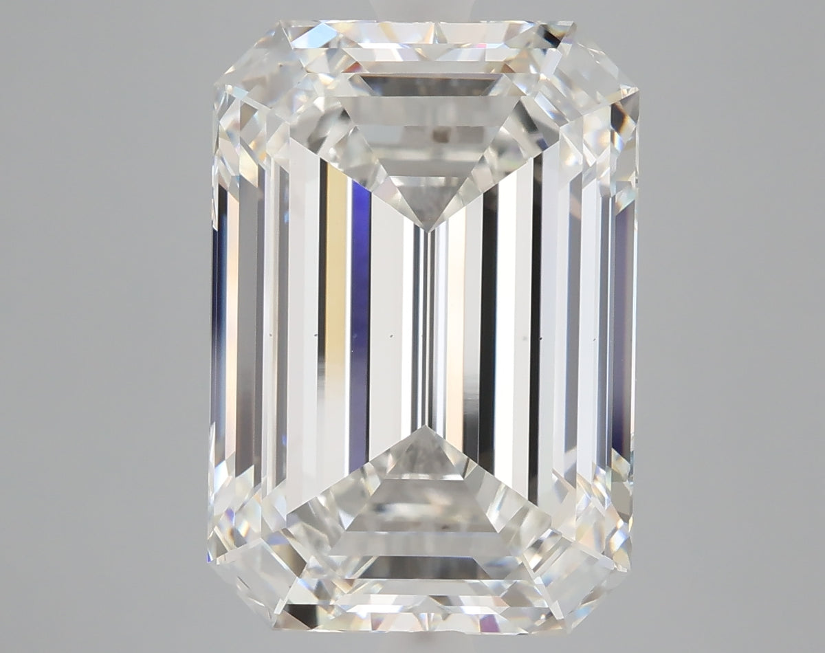 10.06 carat emerald lab grown diamond F color VS1 clarity