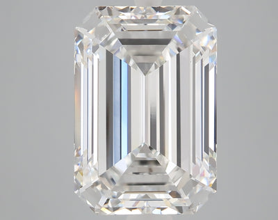 6.07 carat emerald lab grown diamond E color VS1 clarity