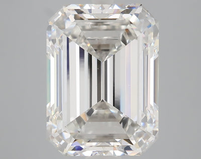 5.06 carat emerald lab grown diamond F color VS1 clarity