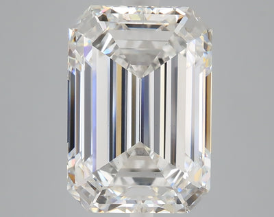 7.27 carat emerald lab grown diamond F color VS1 clarity