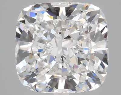 4.10 carat cushion lab grown diamond D color VVS2 clarity