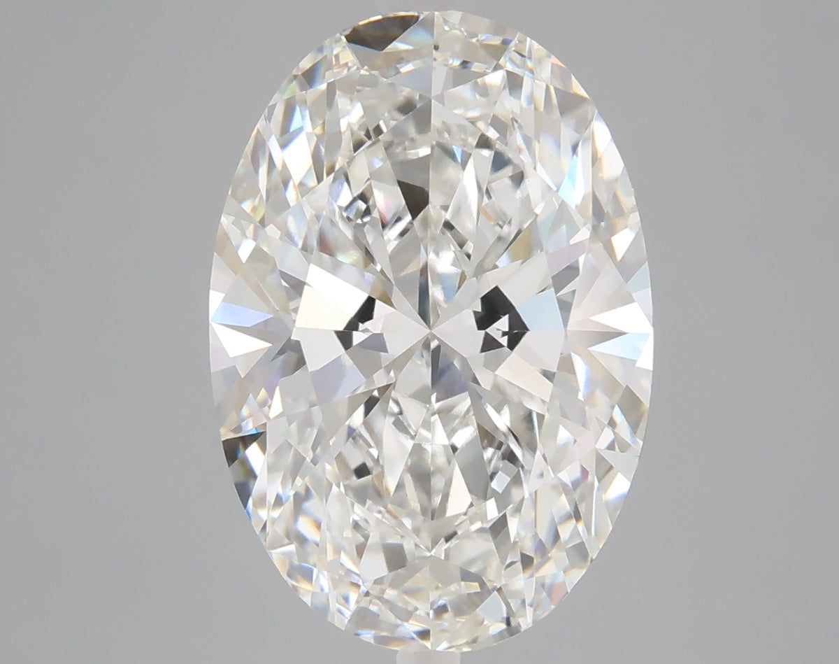 6.07 carat oval lab grown diamond F color VVS2 clarity