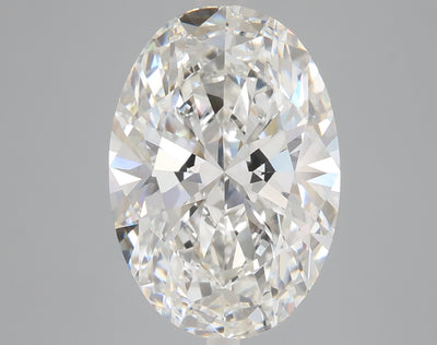 6.07 carat oval lab grown diamond F color VVS2 clarity