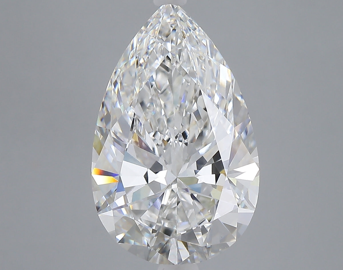 6.05 carat pear lab grown diamond F color VVS2 clarity