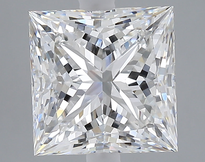 4.10 carat princess lab grown diamond E color VVS2 clarity