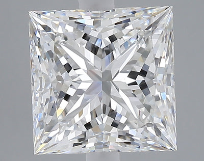 4.10 carat princess lab grown diamond E color VVS2 clarity