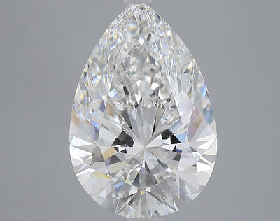 6.04 carat pear lab grown diamond F color VVS2 clarity