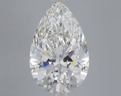 7.23 carat pear lab grown diamond F color VVS2 clarity