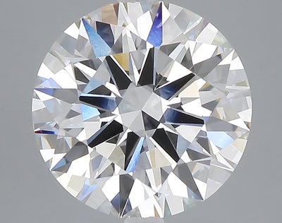 5.08 carat round lab grown diamond F color VVS2 clarity