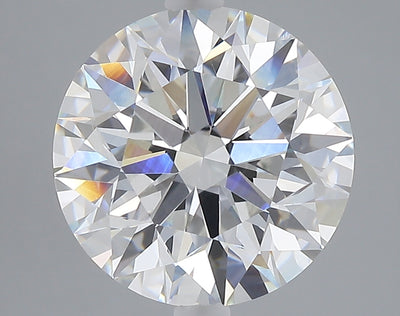 5.01 carat round lab grown diamond F color VVS2 clarity