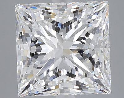 6.08 carat princess lab grown diamond E color VVS2 clarity