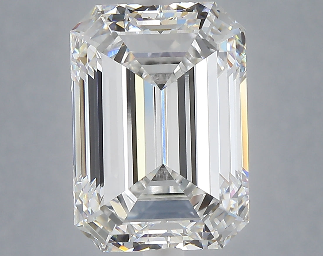 6.04 carat emerald lab grown diamond E color VVS2 clarity
