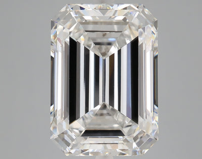 9.06 carat emerald lab grown diamond F color VS1 clarity