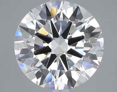 5.06 carat round lab grown diamond F color VVS2 clarity