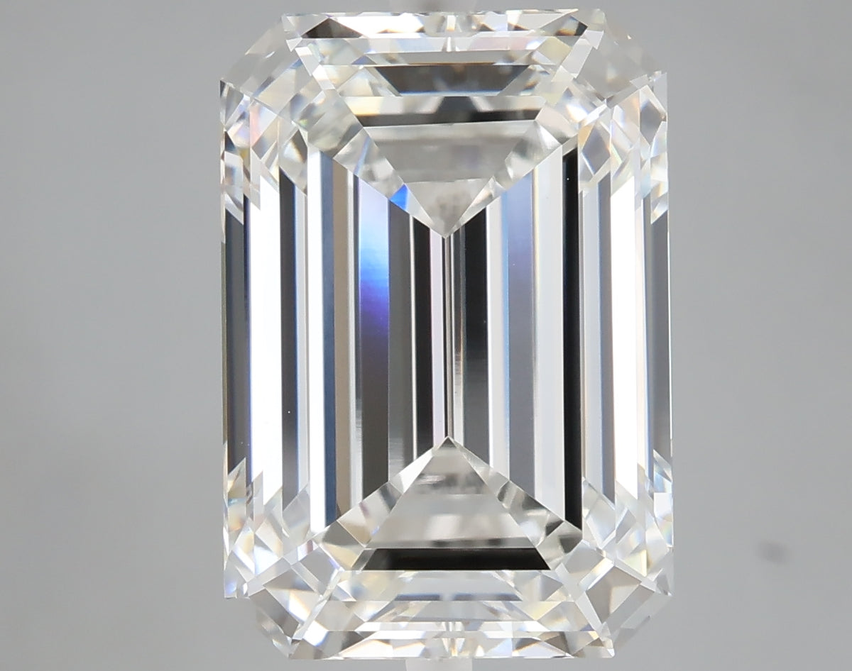 9.29 carat emerald lab grown diamond F color VVS2 clarity