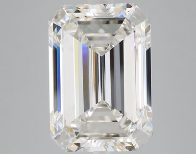 8.04 carat emerald lab grown diamond F color VVS2 clarity