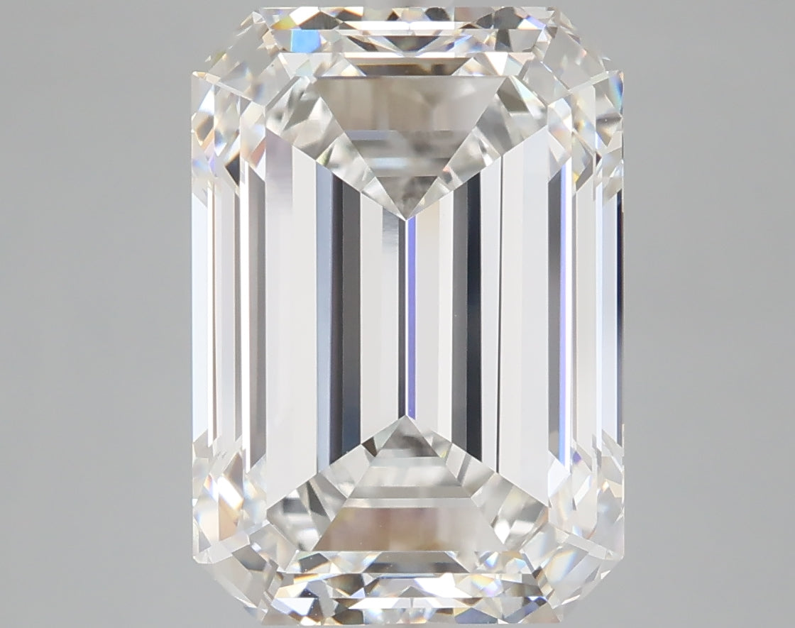 7.50 carat emerald lab grown diamond E color VVS2 clarity