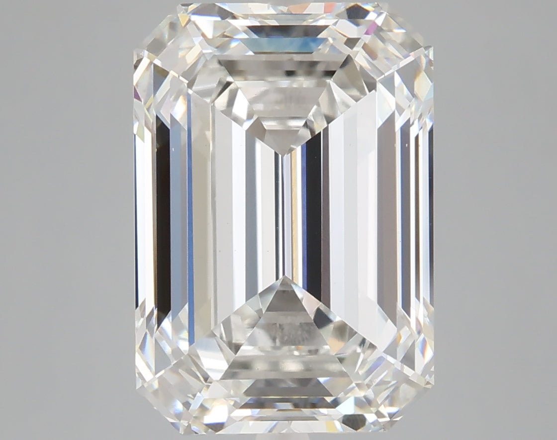 7.27 carat emerald lab grown diamond F color VS1 clarity