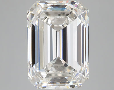 7.27 carat emerald lab grown diamond F color VS1 clarity