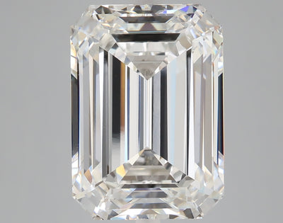 9.09 carat emerald lab grown diamond F color VVS2 clarity