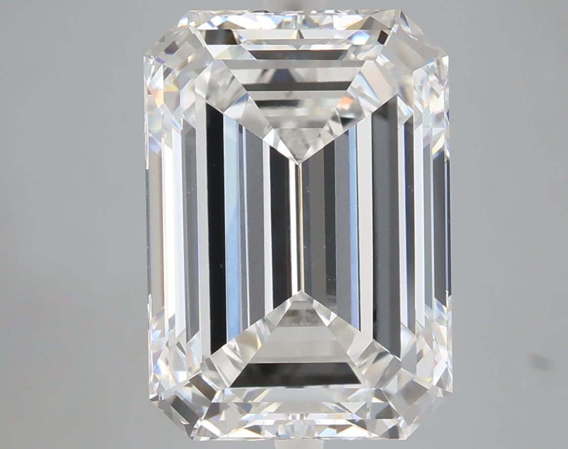7.05 carat emerald lab grown diamond F color VS1 clarity