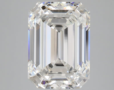 7.27 carat emerald lab grown diamond F color VVS2 clarity