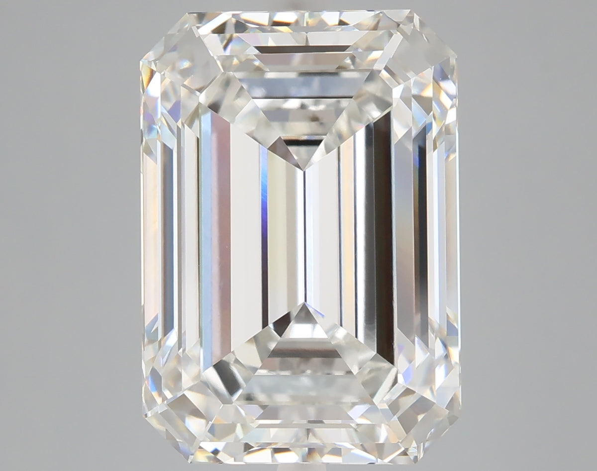 10.55 carat emerald lab grown diamond F color VVS2 clarity