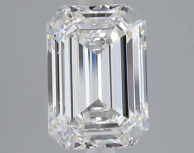 9.58 carat emerald lab grown diamond F color VVS2 clarity