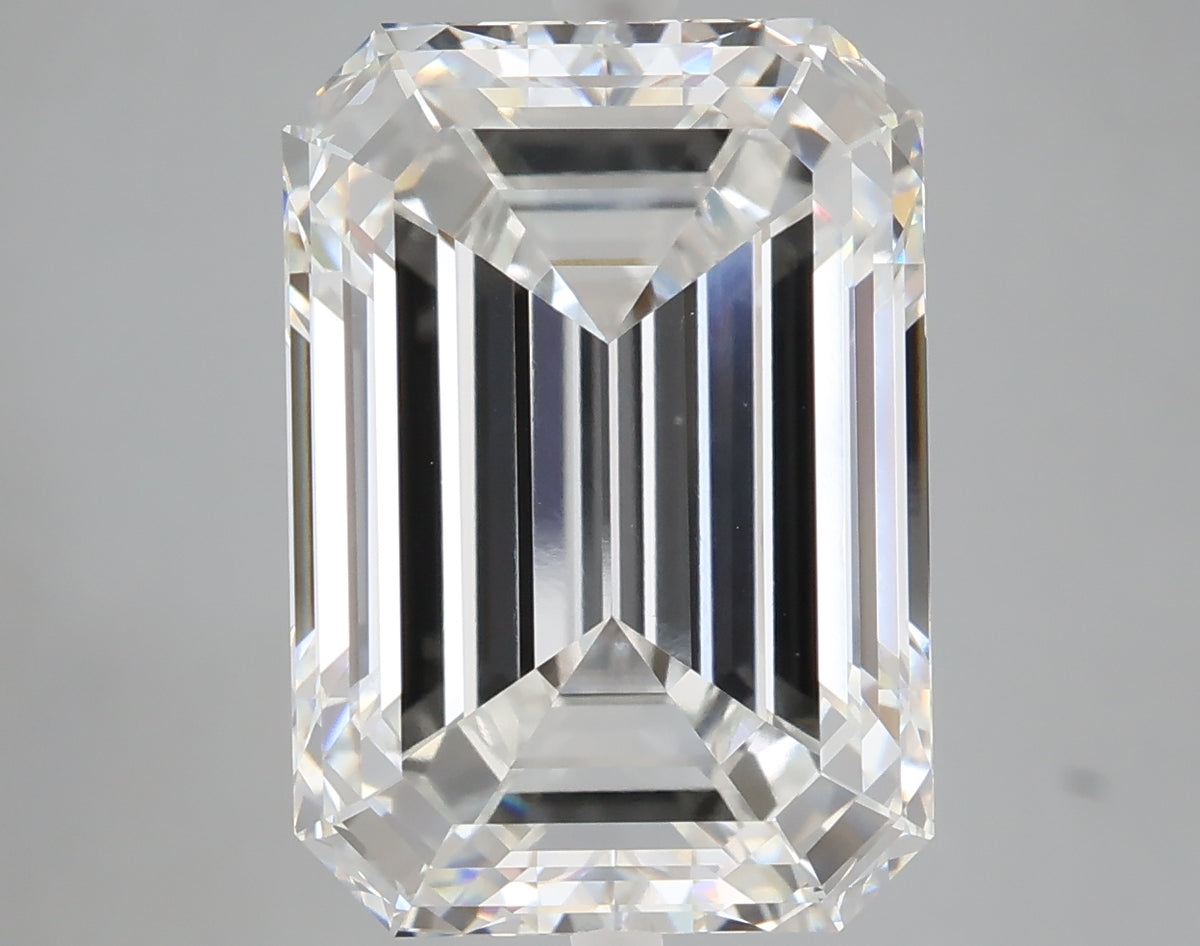 9.28 carat emerald lab grown diamond F color VVS2 clarity