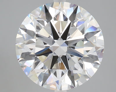 5.01 carat round lab grown diamond F color VVS2 clarity