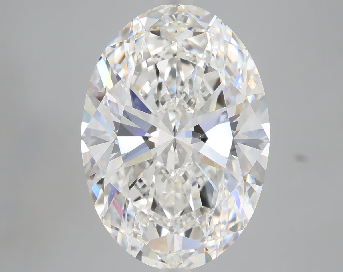 7.35 carat oval lab grown diamond F color VVS2 clarity