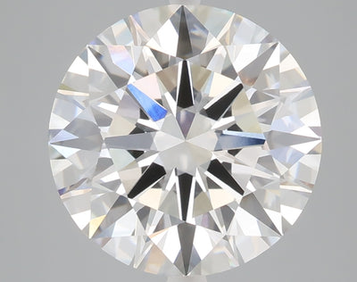 5.05 carat round lab grown diamond F color VVS2 clarity