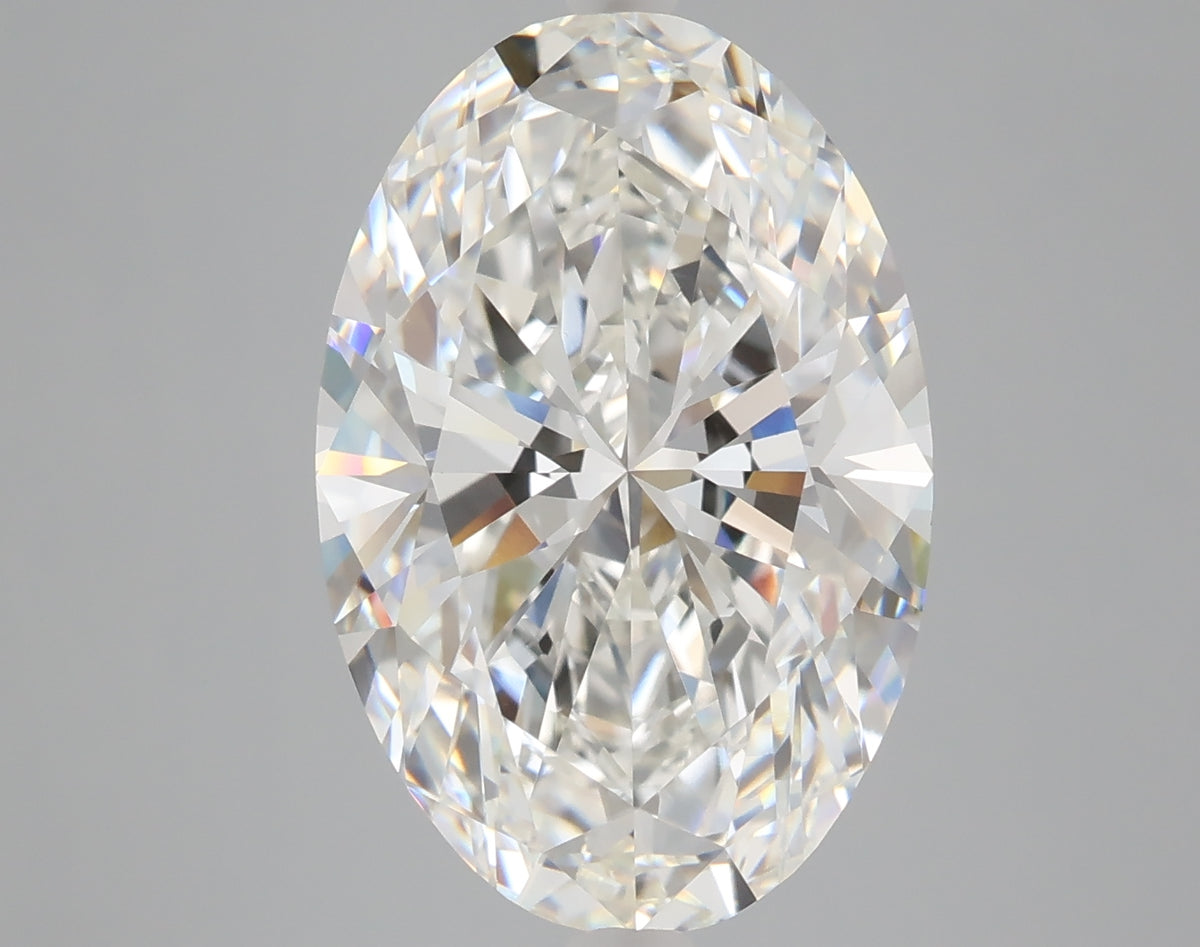 7.09 carat oval lab grown diamond G color VVS2 clarity