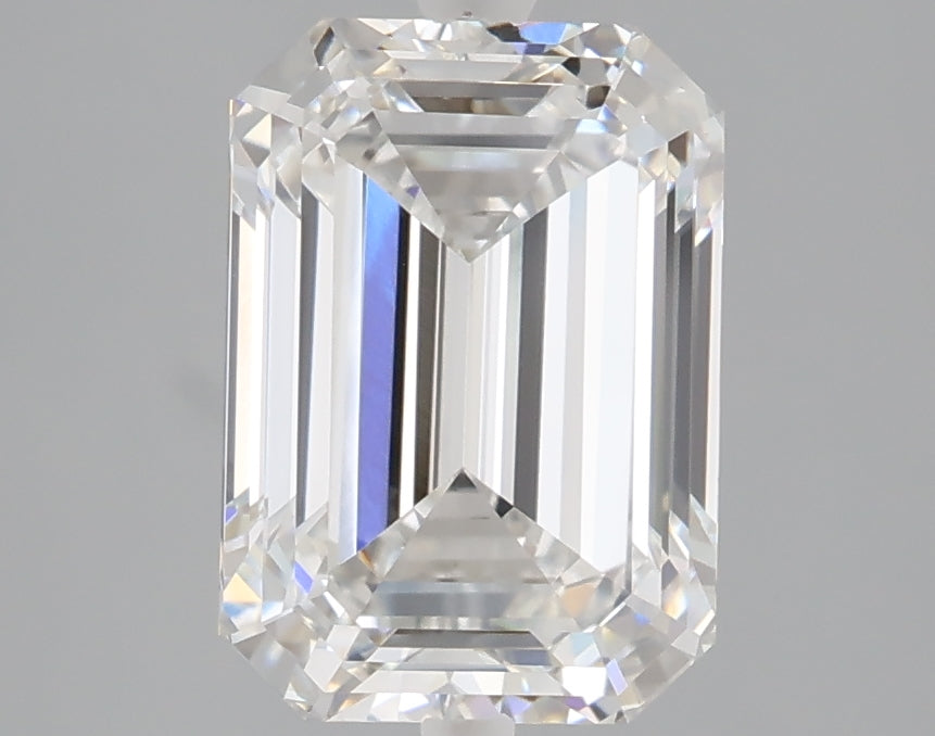 3.08 carat emerald lab grown diamond D color VVS2 clarity