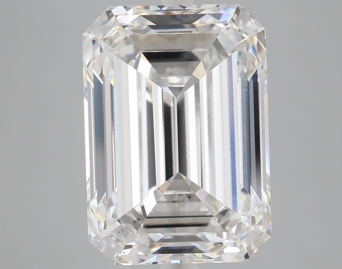 7.25 carat emerald lab grown diamond E color VS1 clarity