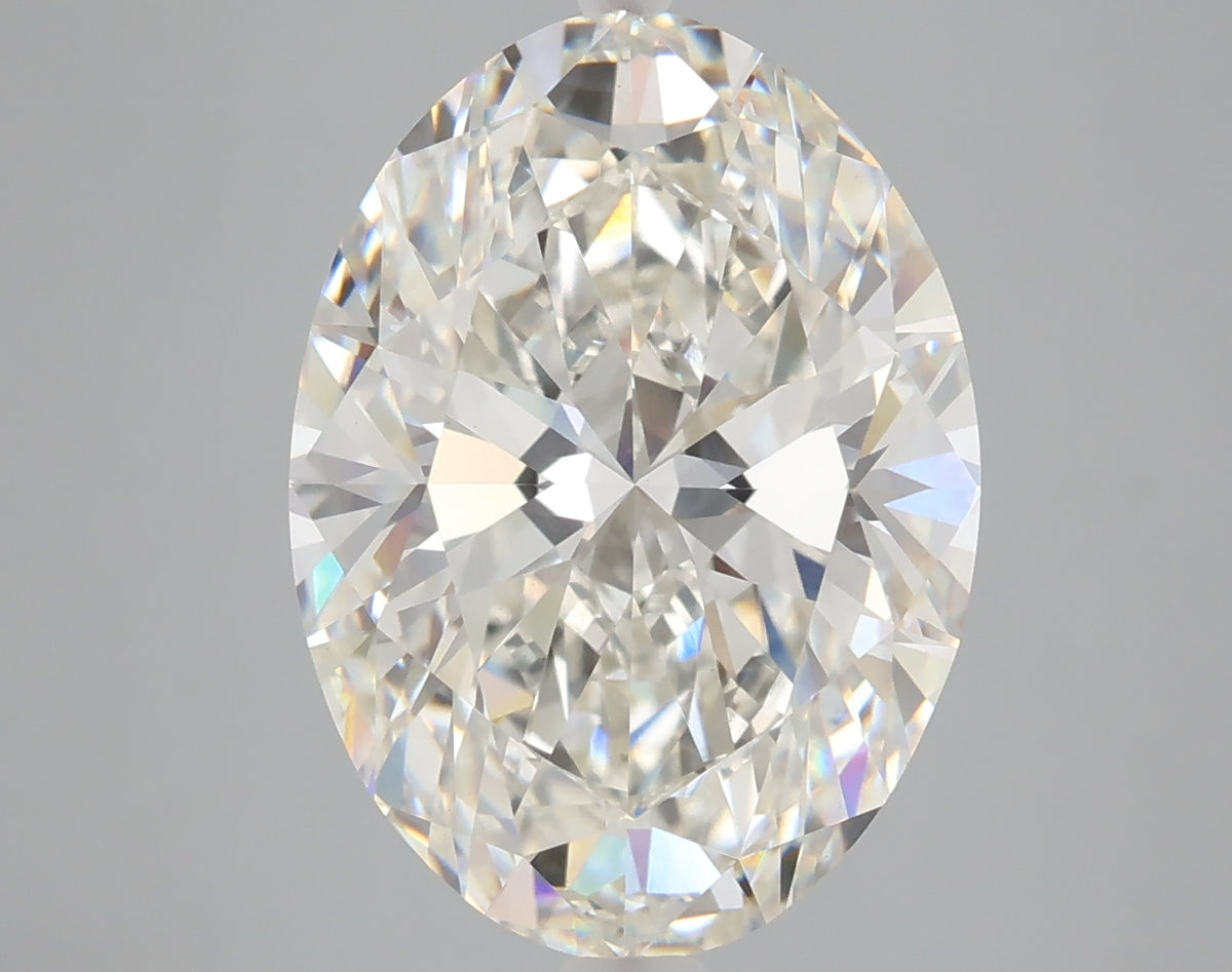6.09 carat oval lab grown diamond G color VVS2 clarity