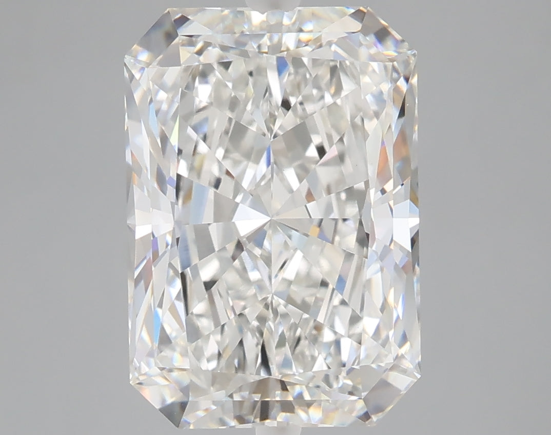 5.02 carat radiant lab grown diamond F color VVS2 clarity