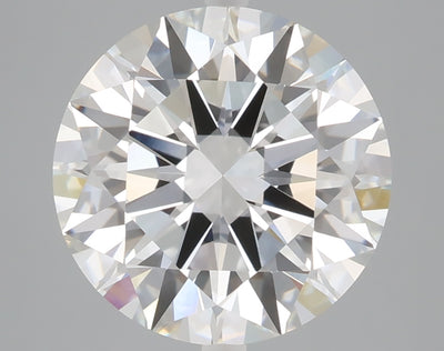 5.07 carat round lab grown diamond F color VVS2 clarity