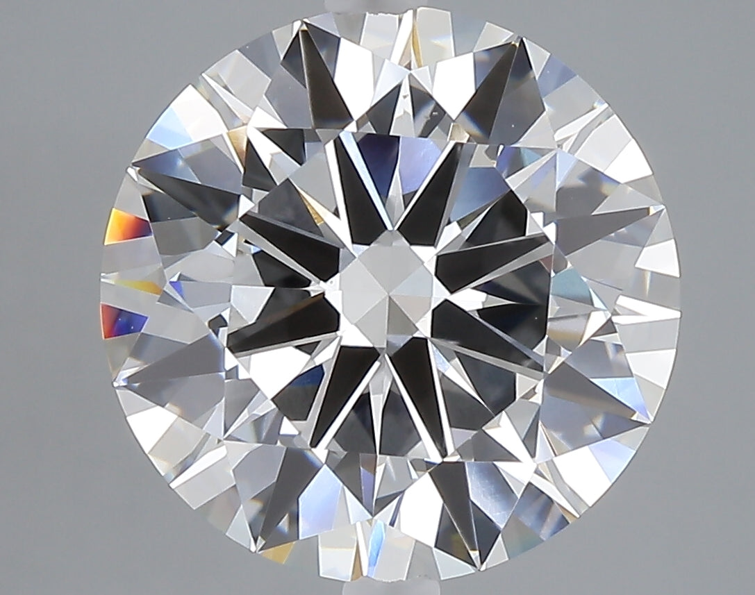 6.37 carat round lab grown diamond F color VVS1 clarity
