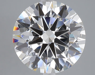 6.37 carat round lab grown diamond F color VVS1 clarity